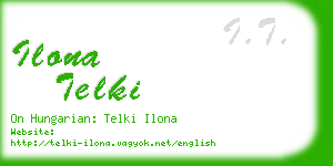 ilona telki business card